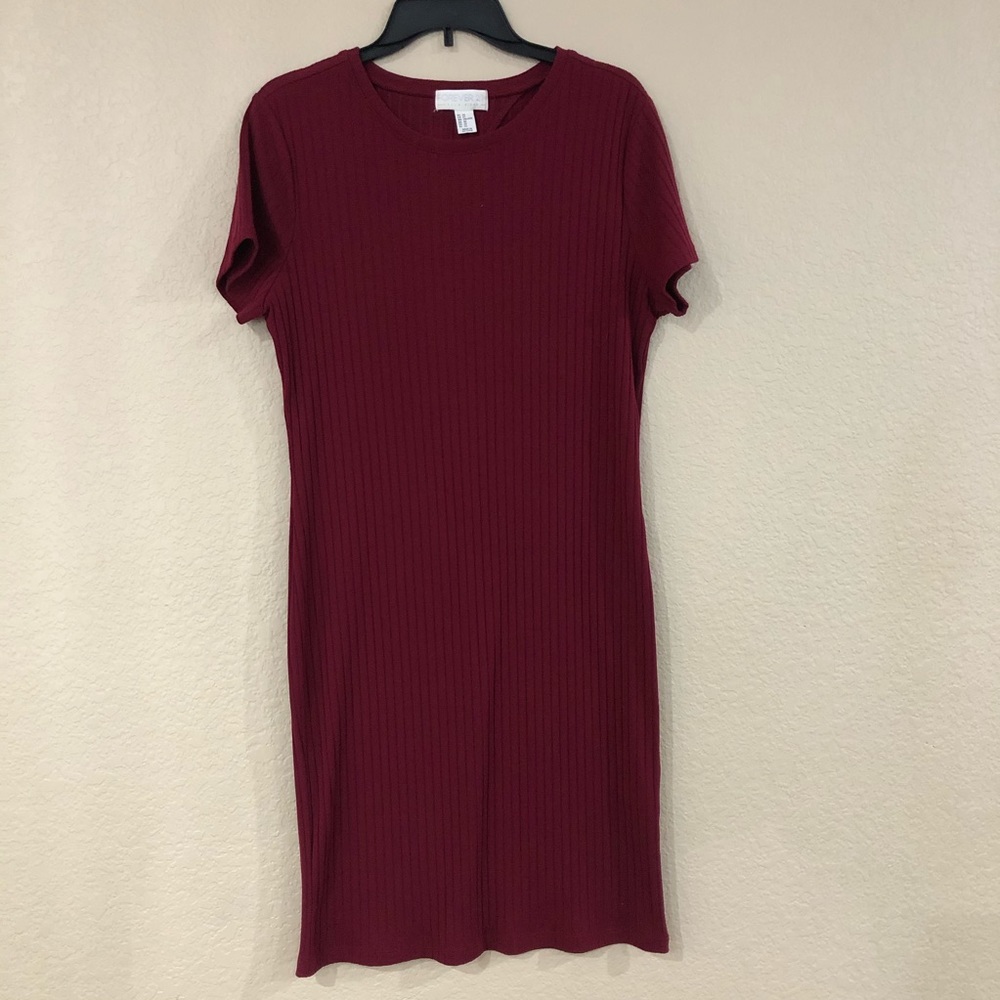Burgundy Plus Dress